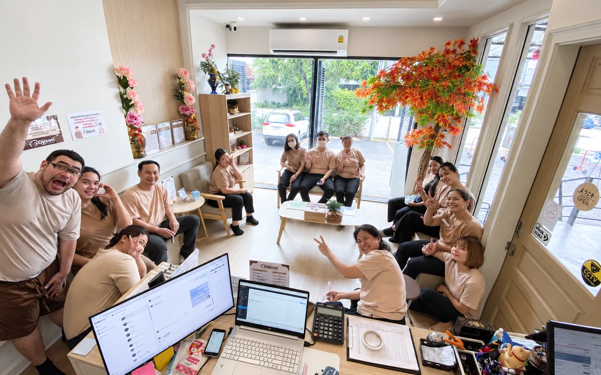Therapists and colleagues meeting together around a table